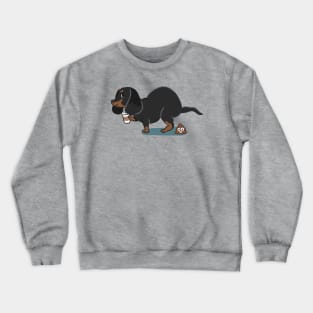 Coffee makes me poop Dachshund Crewneck Sweatshirt